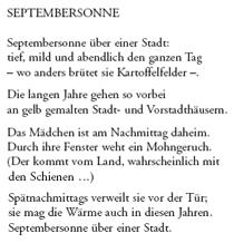 Okopenko: Septembersonne